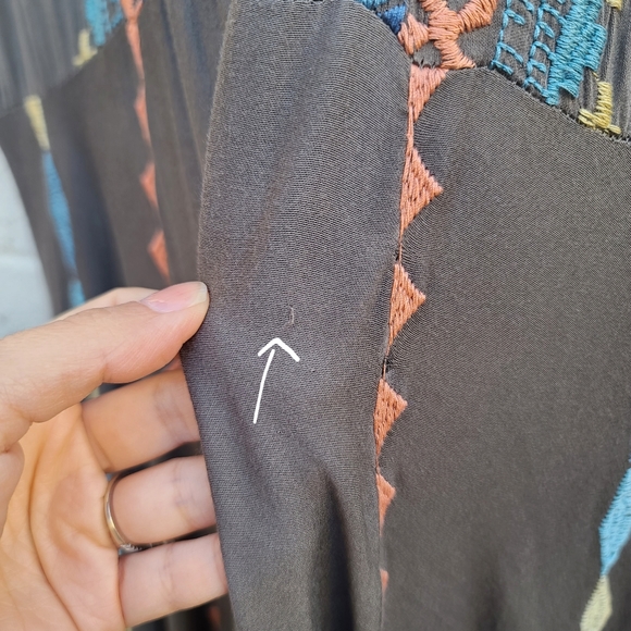 Johnny Was Biya | Crozier Embroidered Boho Rayon Maxi Dress Size Small - Picture 6 of 16